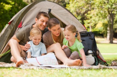 An outdoorsy family. An outdoorsy family.