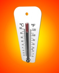 A thermometer measures temperature. A thermometer measures temperature.