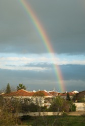 A rainbow is an example of refraction. A rainbow is an example of refraction.