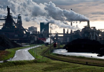 Industrial gases pumped into the air create a greenhouse effect. Industrial gases pumped into the air create a greenhouse effect.