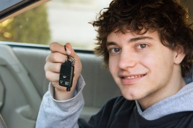His parents trust him with their car. His parents trust him with their car.