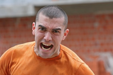 This man looks like a very volatile person. This man looks like a very volatile person.