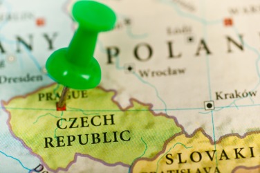 The Czech Republic on a map. The Czech Republic on a map.