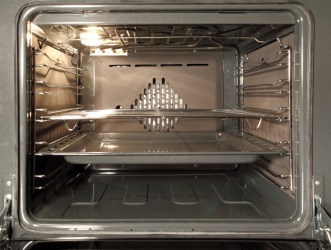 The interior of a convection oven. The interior of a convection oven.