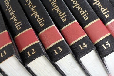 A set of reference books. A set of reference books.
