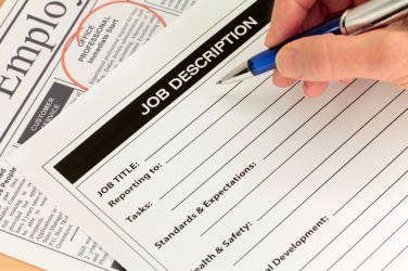 A job description tells about the job. A job description tells about the job.
