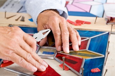 Came is the lead holding pieces of stained glass together. Came is the lead holding pieces of stained glass together.