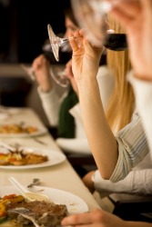 Degustation is the tasting of many foods and wines. Degustation is the tasting of many foods and wines.
