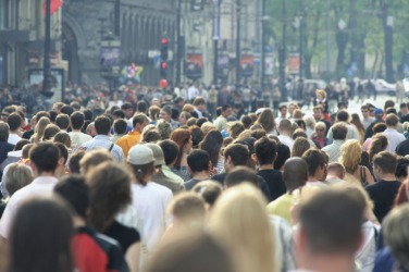A horde of people. A horde of people.