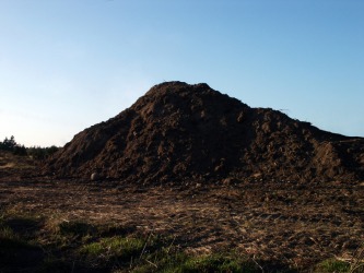 A big mound of dirt. A big mound of dirt.