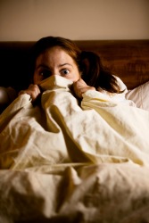 This girl has had a nightmare. This girl has had a nightmare.