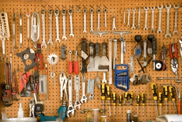 A whole wall of tools. A whole wall of tools.