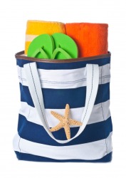 A tote bag for going to the beach. A tote bag for going to the beach.