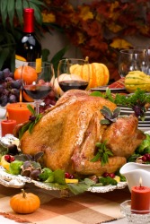 Eating turkey is part of the Thanksgiving tradition. Eating turkey is part of the Thanksgiving tradition.