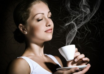 A delicious whiff of coffee. A delicious whiff of coffee.