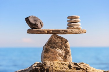 The parity of the rocks on each side of the balance allows it to remain level. The parity of the rocks on each side of the balance allows it to remain level.