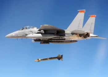 An F-15E Strike Eagle drops it's payload during a Combat Hammer mission. An F-15E Strike Eagle drops it's payload during a Combat Hammer mission.