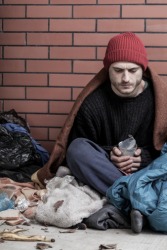 The penurious man could not afford rent and became homeless. The penurious man could not afford rent and became homeless.