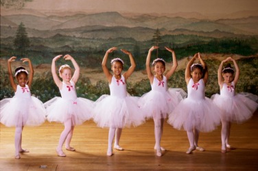 Ballet dancers performing for a show. Ballet dancers performing for a show.