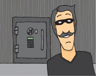 The bank robber will perpetrate a crime. The bank robber will perpetrate a crime.