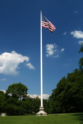 U.S.A. flag on a flag pole. U.S.A. flag on a flag pole.