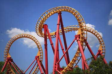The roller coaster is the premier attraction. The roller coaster is the premier attraction.