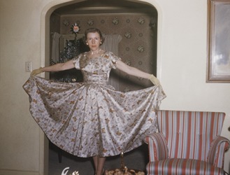 A prim housewife from the 1950's. A prim housewife from the 1950's.