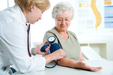 Mrs. Thompson has primary hypertension, so she gets her blood pressure checked regularly at the doctor's office. Mrs. Thompson has primary hypertension, so she gets her blood pressure checked regularly at the doctor's office.