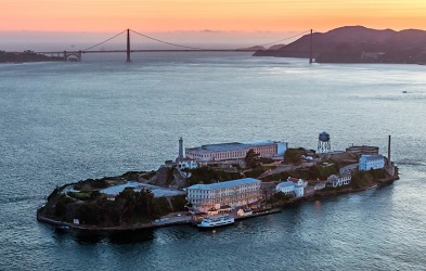 Alcatraz at sunset, San Francisco, USA Alcatraz at sunset, San Francisco, USA