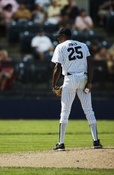 A pro baseball player. A pro baseball player.