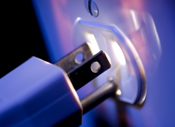 The electrical cord plug has three prongs. The electrical cord plug has three prongs.