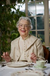 My grandmother likes using proper manners. My grandmother likes using proper manners.