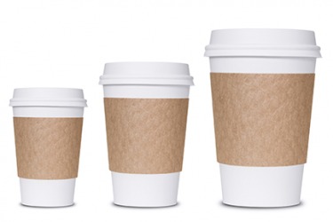 The proportion of coffee increases as the size of cup gets larger. The proportion of coffee increases as the size of cup gets larger.
