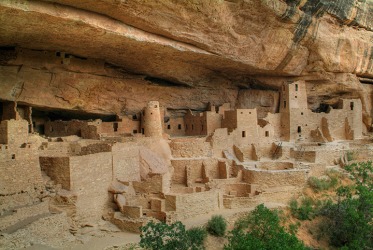 Pueblo structures at Mesa Verde, Colorado Pueblo structures at Mesa Verde, Colorado