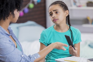 Giving up her phone was the punitive action for not doing her homework. Giving up her phone was the punitive action for not doing her homework.