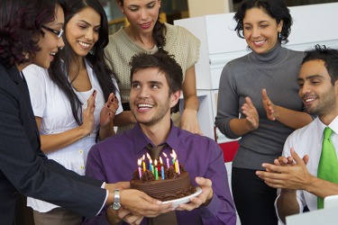 The team organized a put-up birthday party for their coworker. The team organized a put-up birthday party for their coworker.