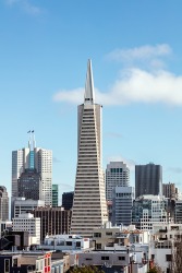 The Transamerica pyramid and skyline in San Francisco, California. The Transamerica pyramid and skyline in San Francisco, California.