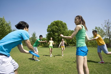 The group of friends had a rad time playing frisbee in the park. The group of friends had a rad time playing frisbee in the park.