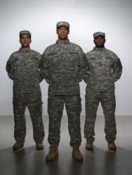 The new recruits must complete a grueling basic training to prepare them military service. The new recruits must complete a grueling basic training to prepare them military service.