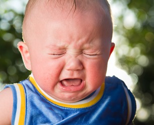 Jaxon became red faced when he wouldn't stop crying. Jaxon became red faced when he wouldn't stop crying.