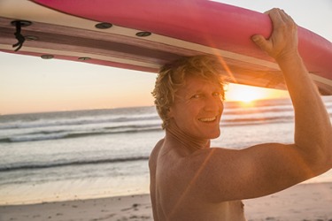 Scott's favorite time to surf is first thing in the morning when the sun is just coming over the horizon. Scott's favorite time to surf is first thing in the morning when the sun is just coming over the horizon.