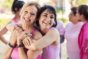 Since Darcie's grandmother's cancer was in remission, they both participated in the breast cancer charity 5K run. Since Darcie's grandmother's cancer was in remission, they both participated in the breast cancer charity 5K run.