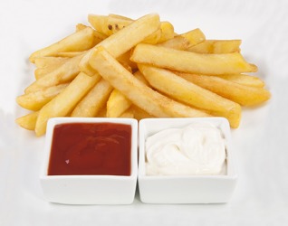 Every time Mark orders french fries at a restaurant, he requests mayonnaise as a dipping sauce too. Every time Mark orders french fries at a restaurant, he requests mayonnaise as a dipping sauce too.