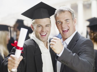 Mason fulfilled the requirement of earning his high school diploma so he could attend his father's college alma mater. Mason fulfilled the requirement of earning his high school diploma so he could attend his father's college alma mater.