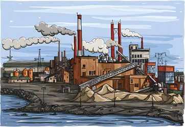 Pollution in the earth's atmosphere traps the heat from the sun causing reradiation which can contribute to global warming. Pollution in the earth's atmosphere traps the heat from the sun causing reradiation which can contribute to global warming.