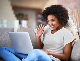 Elisa video chats with her fiancee every night because they are currently residing on opposite sides of the country. Elisa video chats with her fiancee every night because they are currently residing on opposite sides of the country.