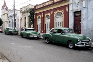 Cuban people have been resourceful by fixing and maintaining older model cars. Cuban people have been resourceful by fixing and maintaining older model cars.