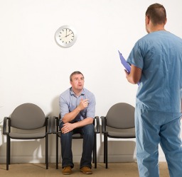 Philip was nervous and restless while awaiting news about his wife's surgery. Philip was nervous and restless while awaiting news about his wife's surgery.