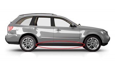 The rocker panel is circled in red. The rocker panel is circled in red.