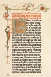 An example of a rubric in an engraving page of the Gutenberg Bible printed in 1455. An example of a rubric in an engraving page of the Gutenberg Bible printed in 1455.